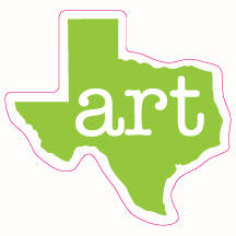Texas art Sticker