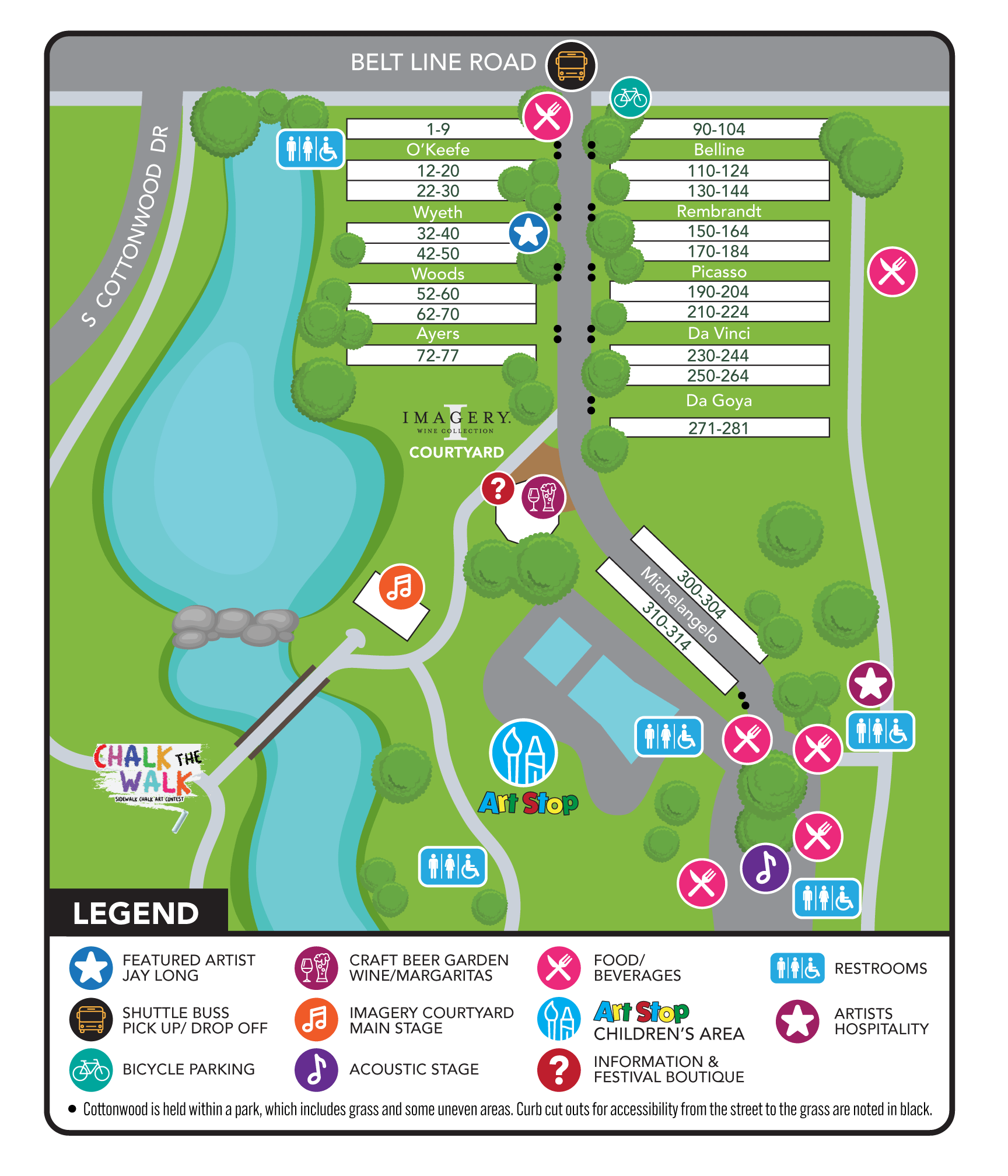 Fall 2024 Cottonwood Art Festival Map Richardson Texas