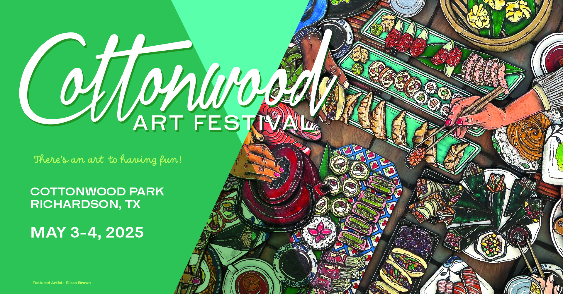 Elissa Brown Featured Artist Spring 2025 Cottonwood Art Festival in Richardson Texas