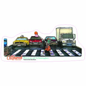 Cross Walk Sticker by Elissa Brown