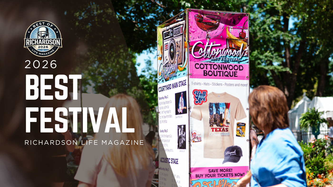 Cottonwood Art Festival Named Best Festival in Richardson Life Magazine 2026