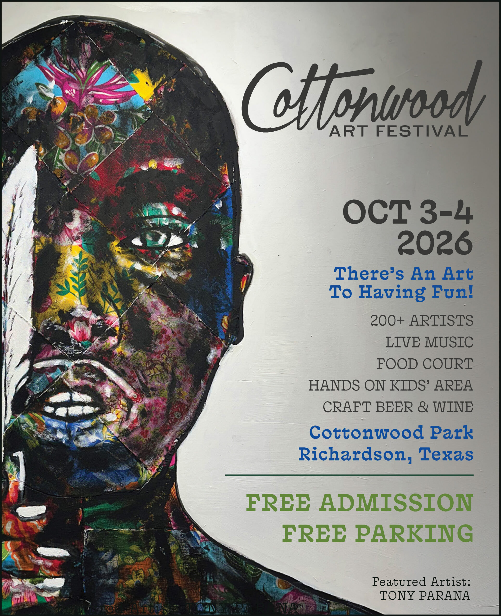 Tony Paraná Featured Artist for Cottonwood Art Festival in Richardson